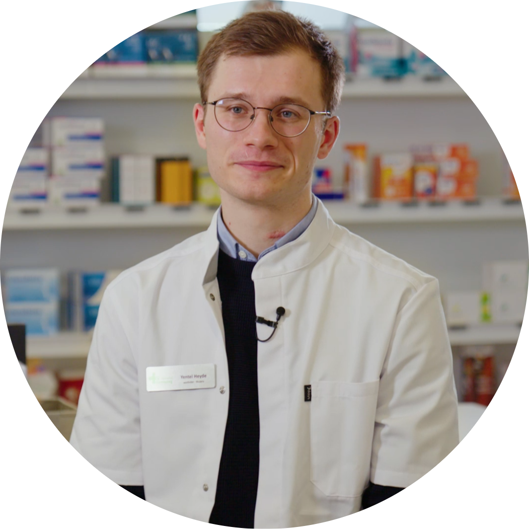 Apotheker Yentel Heyde portret in labojas